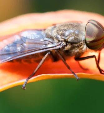 Tábano vs mosca de caballo: cómo distinguirlos 2 Tábano (Tabanus bovinus) posado sobre una flor